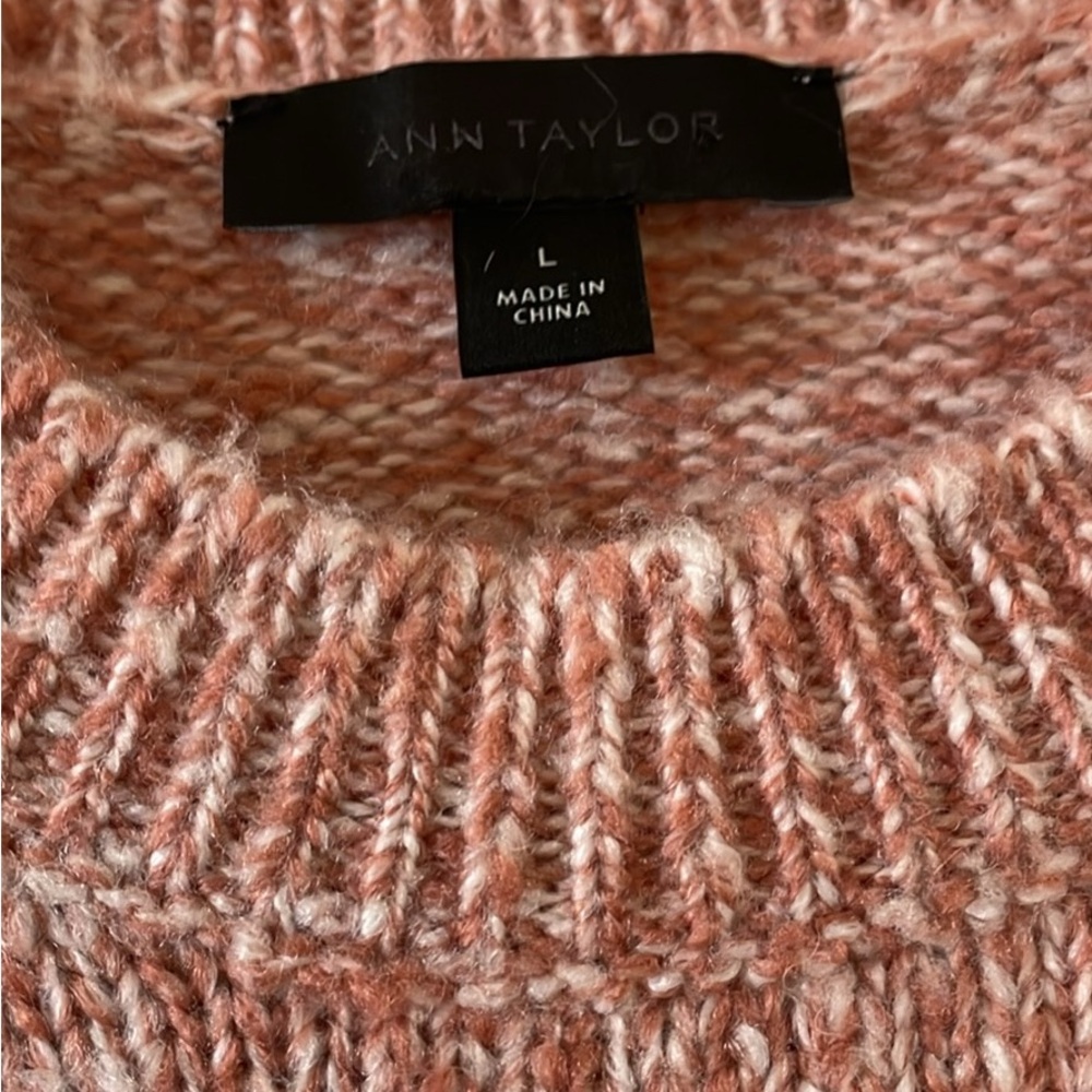 Ann Taylor pink coral marled sweater dress - Picture 2 of 5